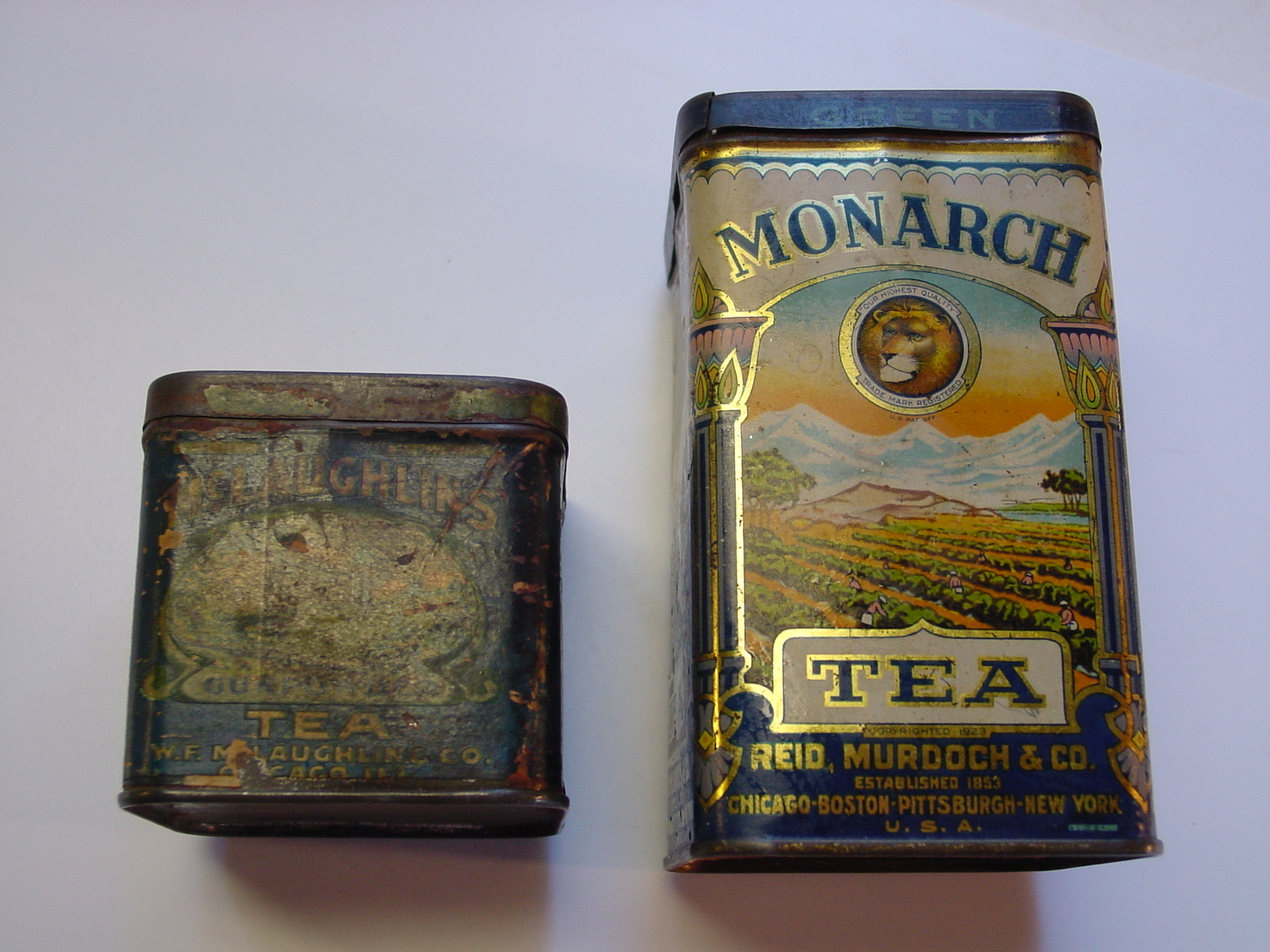 Monarch &amp; Gun Powder Tea Tins